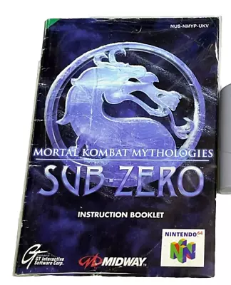 Mortal Kombat Mythologies Sub Zero Nintendo 64 N64 Manual Only • $25.84