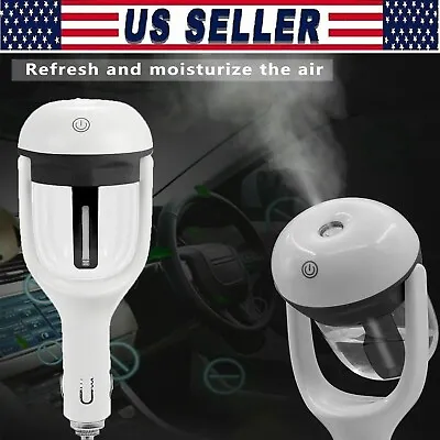 Mini Car Air Humidifier Diffuser Essential Oil Ultrasonic Aroma Mist Purifier US • $9.99