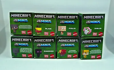 Mattel Minecraft Mob Head SET OF 8 Mini Figures Nether Collection • $20