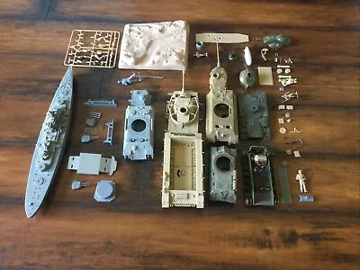 Plastic Model Part Junkyard Tanks And Ship.  Kit Bashing Parts Monogram Aurora. • $0.99