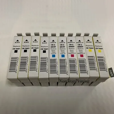 10PK Hi-Yield Ink For Epson 68 T0681 - T0684 WorkForce 30 310 315 40 500 600 610 • $27.99