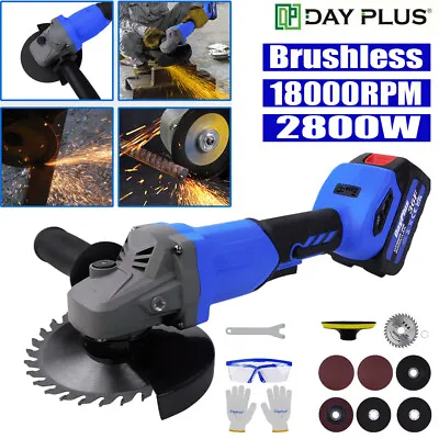 21V Cordless Angle Grinder Cutting Battery Charger & Disc Kit Power Tool Sander • $26.34