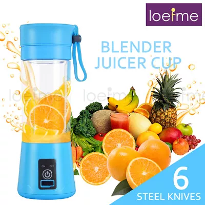 380ml Mini Juicer Electric Juice Maker Portable Blender Smoothie Fruit Machine • £7.49