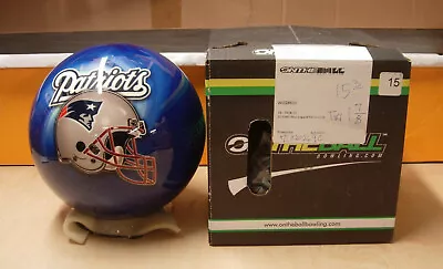 15# 3oz TW 1-7/8 NIB 2013 Style VIZ-A-BALL NFL NEW ENGLAND PATRIOTS Bowling Ball • $200