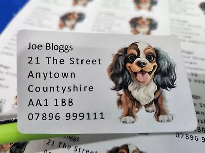 Dog Address Labels X 84 Personalised Self Adhesive Stickers • £6.83