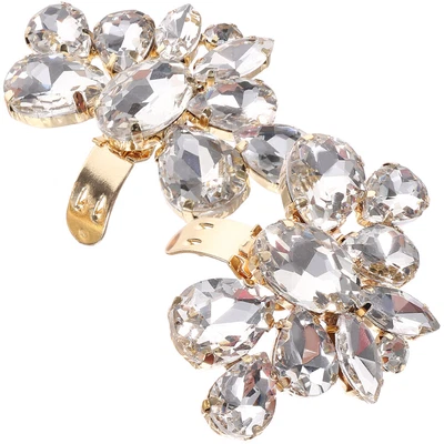 £4.73 • Buy  2 Pcs Wedding Shoe Clips Removable Shoe Charms Decorative Shoe Buckle Crystal