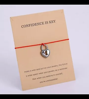 Make A Wish Bracelet CONFIDENCE IS KEY Men Women Special Occasions NEW UK SELLER • £1.99