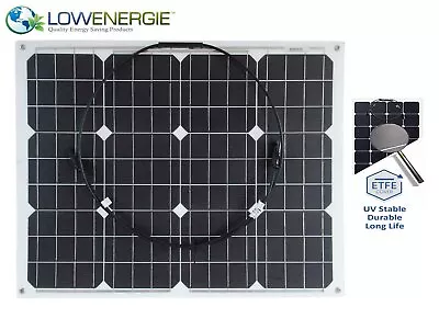 50w Flexible Solar Panel PV Photo-voltaic Boat Marine Caravan Home White • £56.99