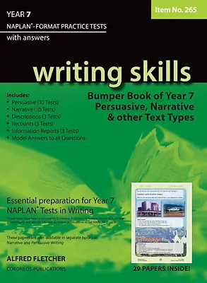 Writing Skills Bumper Book Year 7 NAPLAN Format* Practice Tests (Item No. 265) • $36.95