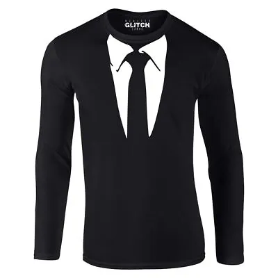 £16.99 • Buy Suit Long Sleeve Men's T-Shirt Funny Fancy Dress Smart Wedding Interview