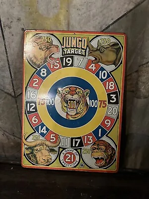 Antique Circus Arcade Shooting Gallery Target Jungo Lion Tiger Advertising Game • $125