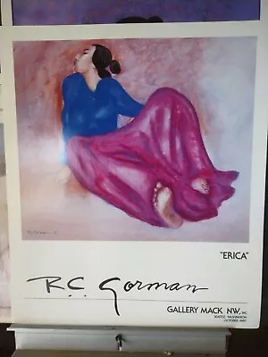 24x28 Vintage 1987 RC Gorman Expo Poster ERICA Never Framed - Bright Colors! • $99