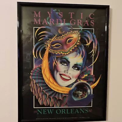 Mystic Mardi Gras Poster Andrea Mistretta New Orleans 1990 Framed • $79.99