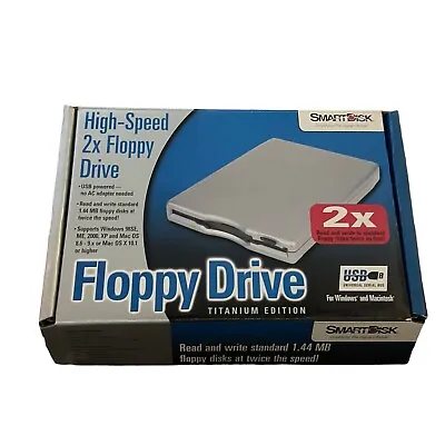 New SmartDisk VST Floppy Drive Titanium Edition USB Powered Windows Mac Portable • $25.60