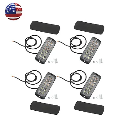 4x 12 LED Hazard Warning Strobe Light Fit For Trailer Boat Motorcycle Van • $14.09