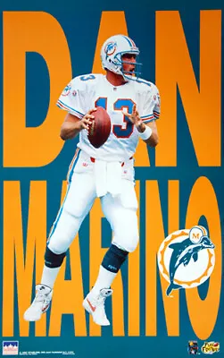 DAN MARINO Miami Dolphins 1997 Vintage Original Starline NFL Action 22x34 POSTER • $21.24