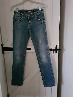 MISS SIXTY MISS 60 Eden Jeans Size 27 Distressed 32   Leg  • £9.99