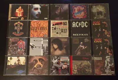 Lot Of 69 Metal Hard Classic Rock Rap CDs Ozzy Guns N Roses AC/DC Eagles More! • $74.99