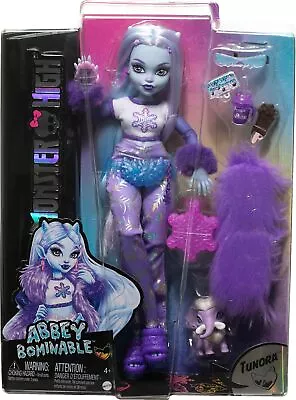 Monster High Doll Abbey Bominable Yeti With Pet Mammoth Tundra & Accessories Toy • $29.90