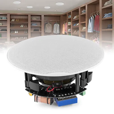 Ceiling Speaker Flush Mount 5.25  Coaxial 100V Low Impedance Home Shop Music 80W • £18.59