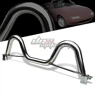 For 90-05 Miata Mx5 Lightweight Chrome Steel Racing Twin Dual Loop Roll Cage Bar • $77.99