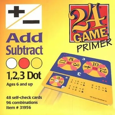 NEW 24 GAME Math PRIMER ADD SUBTRACT 48 Cards And Instructions- • $14.95