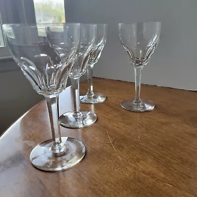 Val St Lambert Montana TCPL Clear Wine Glasses  Set Of 4 • $99