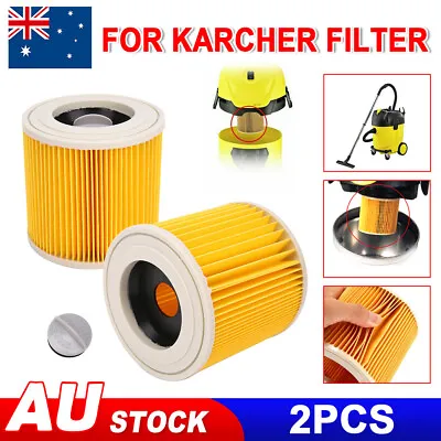 2x Cartridge Filter For Karcher WD WD2 WD3 Series Wet & Dry Vac Vacuum Cleaner • $16.14