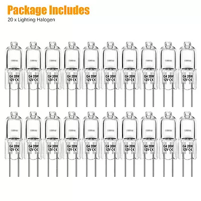 G4 Light Bulbs 20W Dimmable 120V G4 Base 2Pin Warm White Bulb 20-Pack T3 JCD • $7.49