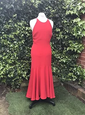 🔴 SALE 🔴 DEBUT Red Occasional Fishtail Mermaid Strappy Long Maxi Dress UK 14 • £14.50