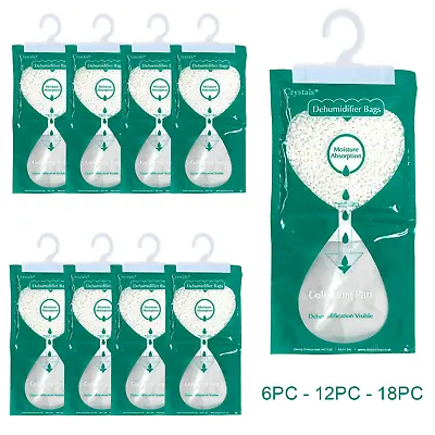 Dehumidifier Wardrobe Hanging Bags 250g Damp Moisture Mould Mildew Trap For Home • £6.85