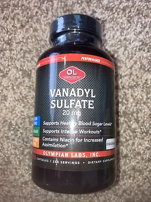Olympian Labs Vanadyl Sulfate With Niacin 250 Vegan Capsules • $14.99