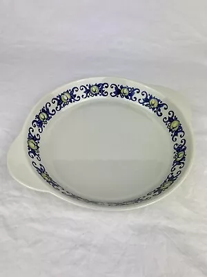 Villeroy & Boch Cadiz 7.5  Round Handled Shallow Serving Dish Blue White Gold • $24.95