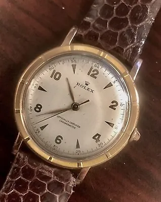 Vintage Rolex 4325 14K Gold Jumbo Watch- Just Serviced - Exc. Original Condition • $2700