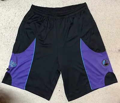 Vintage Nike Air Jordan Retro 8 Aqua Purple Black Basketball Shorts XXL • $34.95