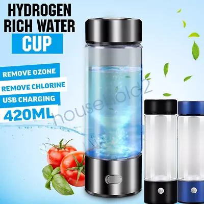 420ml Hydrogen Rich Water Bottle Alkaline Ionizer Generator Cup Portable Filter • $36.50