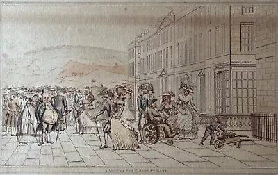 £55 • Buy AFTER THOMAS ROWLANDSON (1757-1827) 'A VIEW OF THE PARADE AT BATH', Print