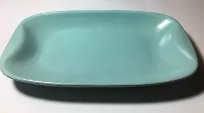 Vtg La Solana Pottery Platter Rectangular Dish Turquoise Blue Heavy 13 1/4  • $39.99