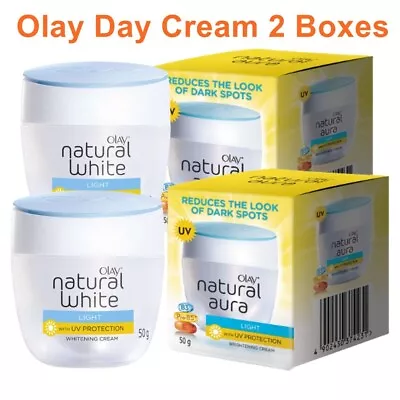 $64.80 • Buy Cream OLAY Natural Light Day Cream UV Protection Moisturizer Facial Skin 50 G X2