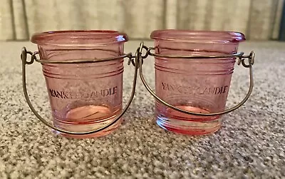 Yankee Candle Pink Bucket Votive Holders X 2 • £5.99