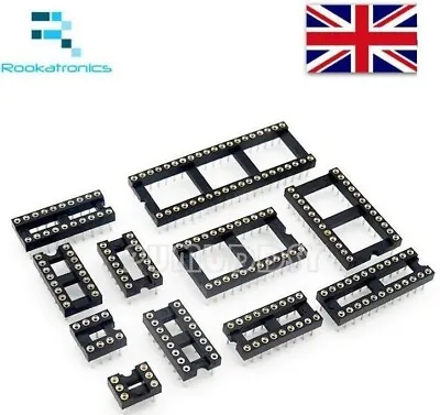 Round Hole IC Socket Connector DIP 6 8 14 16 18 20 24 28 Pin DIP16 DIP28 DIP40 • £10.69