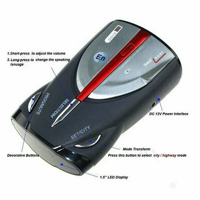 $23.39 • Buy LED Display Univer Car 16-Band 360 Degree XRS9880 Laser Anti Radar Detector NEW