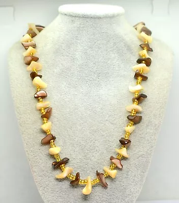 Vintage Natural Mother Of Pearl Nature Necklace • $12.74