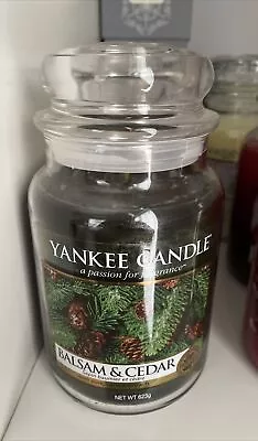 Yankee Candle Balsam & Cedar Large Jar Candle 22oz / 623g Rare Christmas Gift • £25.99