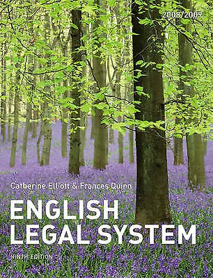 £3.27 • Buy Quinn, Frances : Elliott And Quinn: English Legal System FREE Shipping, Save £s