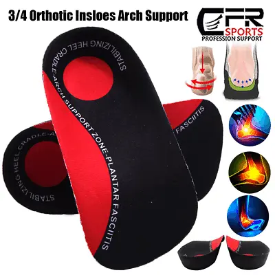 £10.29 • Buy 3/4 Orthotic Insoles High Arch Support Flat Foot Plantar Feet Fasciitis Insert