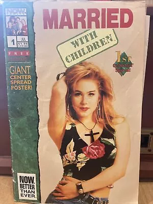 Married With Children #1 Now Comics 1992 Christina Applegate W/ Poster • $10