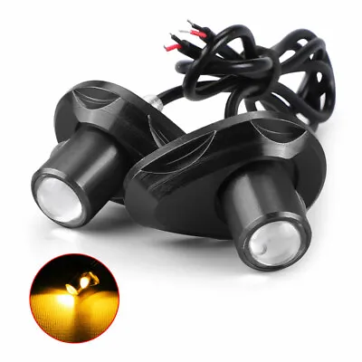 Motorcycle LED License Plate Turn Signal Rear Brake Tail Light Lamp Bulb Black • $9.98