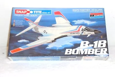 1984 Monogram SnapTite B-1B Bomber Model Airplane Kit # 1108 - 144th Scale - • $24.99