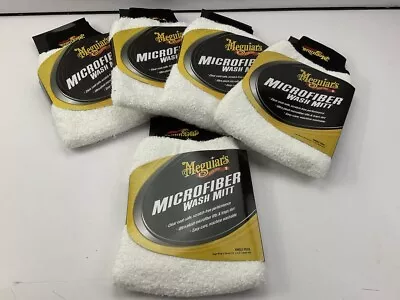 (5) Meguiar's X3002 Reusable Microfiber Wash Mitt - Car Detailing & Washing • $34.99